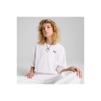 Puma Wardrobe Essentials Oversized Kadın Beyaz T-Shirt
