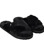 Puma Women's Fluff X Strap Slipper Siyah - Beyaz Kadın Terlik