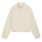 Puma Woven Half Zip Crew Kadın Ekru Klasik Yaka Sweatshirt, XL