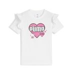 Puma X Hk&Fr Ruffle Kız Çocuk Tişört, 2-3 Yaş, 57-632386-6, Beyaz, Kız Çocuklar