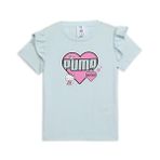 Puma X Hk&Fr Ruffle Kız Çocuk Tişört, 3-4 Yaş, 57-632386-6, Mavi, Kız çocuk