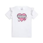 Puma X Hk&Fr Ruffle Kız Çocuk Tişört, 5-6 Yaş, 57-632386-6, Beyaz, Kız çocuk