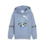 PUMA X Hot Wheels Baskılı Erkek Çocuk Mavi Sweatshirt, 3-4 Yıl, 632396, Cool Blue, erkek-çocuk
