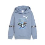 PUMA X Hot Wheels Baskılı Erkek Çocuk Mavi Sweatshirt, 4-5 Yıl, 632396, Cool Blue, erkek-çocuk