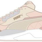 Puma X-Ray 2 Square Rosebay-Almond-Rose-Gold Unisex Yetişkin Spor Ayakkabı
