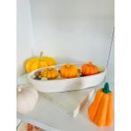 Pumpkin Garden Candle / Balkabağı Bahçesi Dekoratif Kokulu Mum - Beyaz - Turuncu