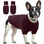 PUMYPOREITY XS Köpek Kazağı, Küçük Köpek Kazak, Köpek Kazak, Küçük Köpek Gömleği Köpek Ceketi Kış Yavru Köpek Kazakları Küçük Köpekler için Pijama Sıcak Köpek Kazak Balıkçı Yaka Chihuahua Kazağı (Şarap Kırmızısı,