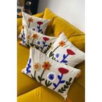 Punch Nakışlı 4 Adet Kırlent Kılıfı - 43 x 43 cm - Bej