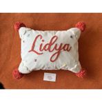 Punch Passion Bebek Dekoratif Kırlent Kılıfı/isimli Bebek Takı Yastığı / Dekoratif Yastık Kılıfı(Iç DOLGULU)-30X40 - Turuncu - Standart