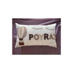 punch passion Bebek takı yastığı, punch nakışlı (30x50 - Sadece Kılıf) isme özel bebek hediyelik, kırlent-PPK175