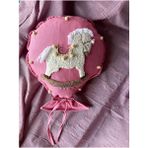 Punch Passion Bebek Takı Yastığı/punch Kırlent /isimli Balon Yastık / 25X35-İÇ Dolgulu-Model KOD:PPK152 - Ekru - Standart
