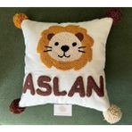 Punch Passion Isimli Bebek Takı Yastığı Dekoratif Yastık Kılıfı Punch Nakışlı Içi DOLGUSUZ-40X40 - Ekru - 0 - 3 Yaş