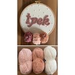 Punch Passion İsme Özel Bebek/Çocuk Odası Kapı Süsü 25 cm - Tek Ebat - Rose - Pudra