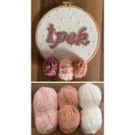 Punch Passion İsme Özel Bebek/Çocuk Odası Kapı Süsü 27,5 cm - Tek Ebat - Rose - Pudra