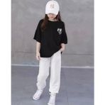Punix Kids Özel Üretim Ever Baskılı %100 Pamuk Kısa Kollu Yazlık Hip Hop Sokak Modası Kız Çocuk Eşofman Takımı - 12 Yaş