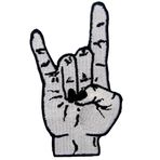 Punk Rock and Roll Heavy Metal Müzik El Sembolü İşaret Dili İşlemeli Demir On Dikiş Yama
