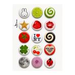 Punky Store Trend-15| 44 mm PVC Kaplı Rozet Seti Renkli Pop Art Y2K Vintage Tasarım Çanta Ceket Aksesuarı