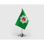Punto Dizayn Abdülmecid Efendi Nin Kişisel Hilafet Tekli Saten Masa Bayrağı Seti