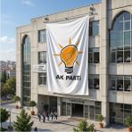 Punto Dizayn Ak Parti Bayrağı 140GR Premium Raşel Kumaş 6x9 Metre