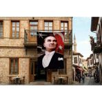 Punto Dizayn Ay Yıldızlı Bayrak Atatürk Portresi Poster Bayrak Premium Raşel Kumaş 300X450CM ATA15