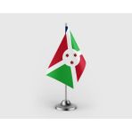 Punto Dizayn Burundi Devleti Tekli Saten Masa Bayrağı Seti