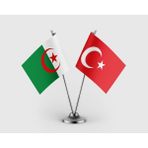 Punto Dizayn Cezayir ve Türkiye Bayrağı Ikili Saten Masa Bayrağı Takımı