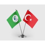 Punto Dizayn Eko Okulları ve Türk Bayrağı Ikili Saten Masa Bayrağı Takımı