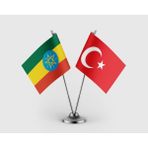 Punto Dizayn Etiyopya ve Türkiye Bayrağı Ikili Saten Masa Bayrağı Takımı