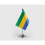 Punto Dizayn Gabon Devleti Tekli Saten Masa Bayrağı Seti