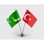 Punto Dizayn Gazneliler ve Türkiye Bayrağı Ikili Saten Masa Bayrağı Takımı