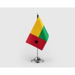 Punto Dizayn Gine-Bissau Tekli Saten Masa Bayrağı Seti