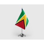 Punto Dizayn Guyana Devleti Tekli Saten Masa Bayrağı Seti