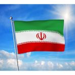 Punto Dizayn Iran Bayrağı Premium Raşel Kumaş 70X105 cm