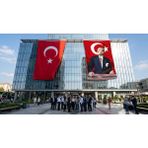 Punto Dizayn Istikbal Göklerdediratatürk ve Türk Bayrağı Bayrak ve Türk Bayrağı Premium Raşel Kumaş 2'li Set 10X15 Metre ATA36