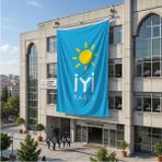 Punto Dizayn İYİ Parti Bayrağı Mavi 140gr Premium Raşel Kumaş 6x9 metre