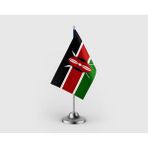 Punto Dizayn Kenya Devleti Tekli Saten Masa Bayrağı Seti