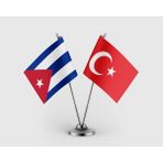 Punto Dizayn Küba Bayrağı Türk Bayrağı Ikili Saten Masa Bayrağı Takımı