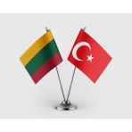 Punto Dizayn Litvanya ve Türkiye Bayrağı Ikili Saten Masa Bayrağı Takımı