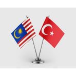 Punto Dizayn Malezya ve Türkiye Bayrağı Ikili Saten Masa Bayrağı Takımı