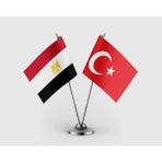 Punto Dizayn Mısır Bayrağı ve Türk Bayrağı Ikili Saten Masa Bayrağı Takımı