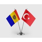 Punto Dizayn Moldova ve Türkiye Bayrağı Ikili Saten Masa Bayrağı Takımı