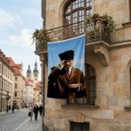 Punto Dizayn Selam Veren Atatürk Portresi Poster Bayrak Premium Raşel Kumaş ATA85