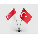 Punto Dizayn Singapur ve Türkiye Bayrağı Ikili Saten Masa Bayrağı Takımı