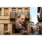 Punto Dizayn Sivil Gazi Mustafa Kemal Atatürk Yan Portre Poster Bayrak Premium Raşel Kumaş 300x450cm ATA8
