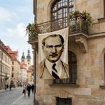 Punto Dizayn Sivil Mustafa Kemal Atatürk Poster Bayrak Premium Raşel Kumaş ATA34