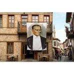 Punto Dizayn Sivil Takım Elbiseli Atatürk Poster Bayrak Premium Raşel Kumaş 300x450cm ATA23