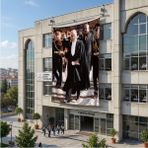 Punto Dizayn Siyah Takım Elbiseli Atatürk Poster Bayrak Raşel Kumaş 6x9 Metre ATA21