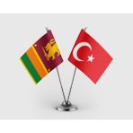 Punto Dizayn Sri Lanka ve Türkiye Bayrağı Ikili Saten Masa Bayrağı Takımı