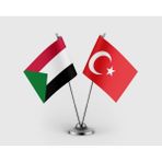 Punto Dizayn Sudan Bayrağı ve Türk Bayrağı Ikili Saten Masa Bayrağı Takımı