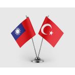 Punto Dizayn Tayvan ve Türkiye Bayrağı Ikili Saten Masa Bayrağı Takımı